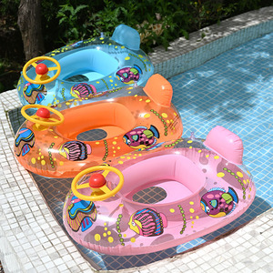 TANYOZHE Anillo de natación inflable de 60x45cm con diseño de pez de dibujos animados para niños, dispositivo de flotación para piscina - Product Image 2