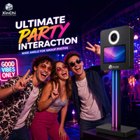 Photomaton WiFi à écran tactile pour iPad, 15,6 pouces, avec coque pour mariage et fête, machine à selfie DSLR avec flight cases