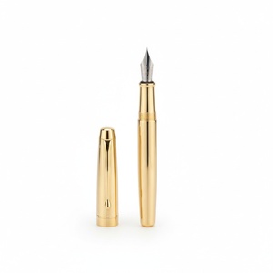 Bolígrafo de Acero Inoxidable Chapado en Oro con Punta de Latón Facetada, Ancho de Escritura de 0.5 mm, Personalizable con Logotipo, Regalo Ejecutivo Corporativo - Product Image 4