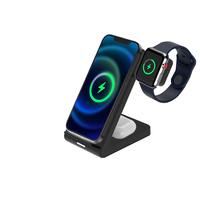 Pengisi daya nirkabel PD pintar 3-in-1, dudukan pengisi daya nirkabel PD pintar untuk jam tangan Android dan iPhone