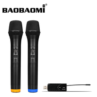 Microphone sans fil USB dynamique pour bus touristique, avec construction métallique, portable et léger, pour ordinateur portable et karaoké