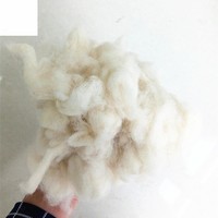 Nouvelle Nature blanc et noir laine fibre cardée laine de mouton déchets lavé laine Noils pour tapis fil feutre