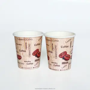 8oz 12oz 16oz 22oz Single/ Double Wall Cup Kraft Paper para café quente/sorvete/chá com impressão de personalização