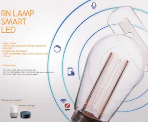 Intelligent Glühbirne Glühbirnen intelligente LED Filament lampe E27 E26 ST64 G125 G95 intelligente LED-Glühbirne