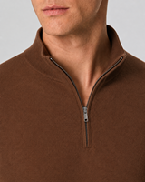 Pull en laine mélangée pour homme, col montant zippé, style Old Money, tricot fin, décontracté chic, automne-hiver, vente en gros