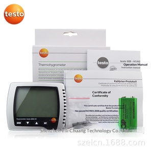 Medidor de Temperatura y Humedad Testo 608-H1 con Alarma LED, Retención de Datos, IP55, Mini Termómetro de Pared - Product Image 2
