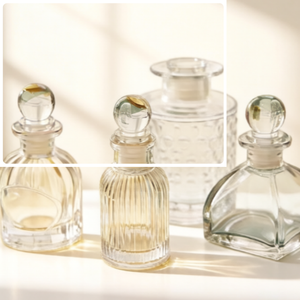 Botella de Perfume en Relieve, Botella de Vidrio para Aromaterapia, Mini Botella de Licor con Tapa Sellada, Botella Vacía, Mini Adorno de Lujo con Ilustración - Product Image 1