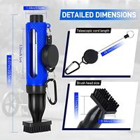Brosse de club de golf en couleurs rouge noir bleu pour choisir comprend bouteille d'eau nettoyeur de golf