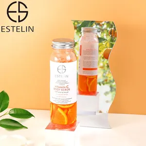 Estelin Pencerah Anti-penuaan, Kemasan Scrub Vitamin C Penghilang Kulit Mati Organik