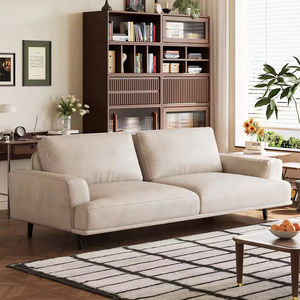 Ensemble de canapés sectionnels en cuir minimaliste italien moderne, meubles pour la maison et l'hôtel, combinaison de canapé-lit pour villa et salon - Product Image 4