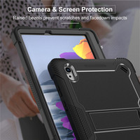 Étui de tablette robuste en silicone, résistant aux chocs, avec béquille, pour Samsung Tab S6 Lite S7 S8 S9 S10 FE S11 A7 A8 A9 A11 Plus