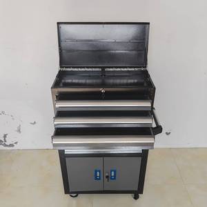 5-ngăn kéo thép cán công cụ ngực đen thép di động lưu trữ Organizer cho Nhà kho hội thảo OEM công cụ giỏ hàng - Product Image 3