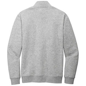 Sweat-shirt d'hiver chaud à col zippé uni, en tissu polaire épais de haute qualité, directement de l'usine, pour hommes - Product Image 3