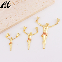 Pendentif Corps de Jésus-Christ Saint Benoît en Or 18 carats Original pour la Fabrication de Bijoux Religieux Catholiques Chrétiens DIY - Vente en Gros