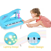 Jouets de batterie et de percussion pour enfants Jumon avec microphone - Instrument de musique éducatif en plastique de 24 pièces pour enfants