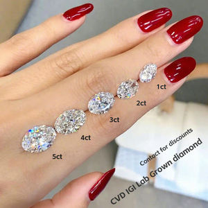 IGI認定 ラボグロウンダイヤモンド オーバルカット DEFカラー VVS VS1 1カラット 2カラット 3カラット 5カラット HPHT CVD合成ルースダイヤモンド ジュエリー製作向け - Product Image 5