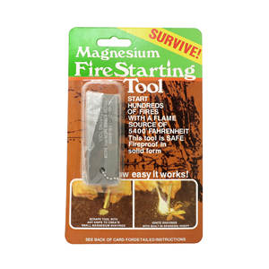 Allume-feu de style Bear Grylls, tige en magnésium, étanche, pour survie en extérieur, taille unique, gris aluminium - Product Image 3