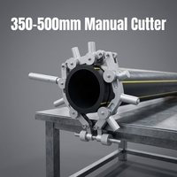 Coupe-tuyaux manuel en aluminium de qualité industrielle 350-500 mm pour tuyaux en HDPE, PE, PPR, PVC, outil à cliquet robuste, OEM/ODM