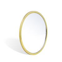 Miroir de poche personnalisé en alliage de zinc avec logo en relief circulaire sur un seul côté, design carré, nouveau modèle