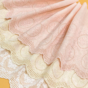 Encaje de Algodón 100% al por Mayor con Flores Bordadas y Caladas <span class=keywords><strong>para</strong></span> Mujer - Product Image 2
