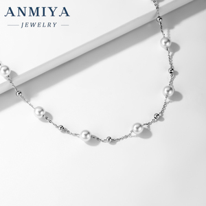 Collar de Perlas de Agua Dulce ANMIYA, Cadena Delicada con Perlas Naturales y Plata 925 - Product Image 4