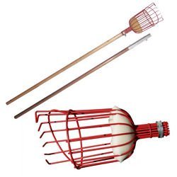 Recolector de frutas de acero A3 de venta Popular con mango de madera ajustable de 12 pies de longitud para herramientas de jardín - Product Image 5