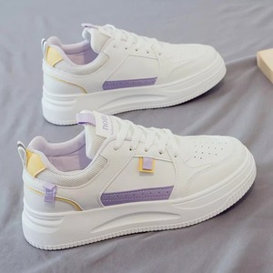 Women's Autumn Breathable Lightweight <b>Soft</b>-soled Comfortable Lace-up Platform Sneakers - Product Image 1