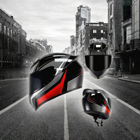 Casque de moto intégral rétro pour hommes et femmes, casque de scooter vintage avec visière, taille universelle toutes saisons