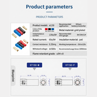 Connecteur Amass XT150 mâle-femelle plaqué or 6 mm, paires de connecteurs banane haute intensité 60 A pour drones lourds, service OEM d'usine