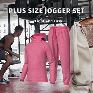 2022 New Unisex <b>Plus</b> <b>Size</b> Breathable Eco Friendly Spandex Polyester Gym Sport Wear Two Piece <b>Sets</b> Custom Logo <b>Jogger</b> Casual 2026 - Product Image 2