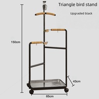 Nouvelle cage de vol en métal de grande et moyenne taille 	 Support de mangeoire pour oiseaux, perchoir triangulaire pour oiseaux avec roulettes