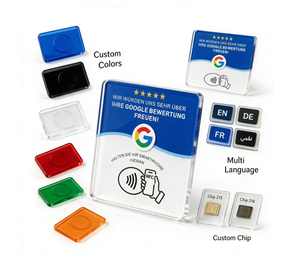 Soporte de Mesa Acrílico para Tarjetas de Reseñas de Google |   NTAG212 13.56MHz Toque para Verificar |   Escanear QR |   OEM ODM Personalizado 1-3 Días |   Muestra: 5-7 Días - Product Image 4