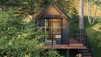 Skyacross CX2647 Maison Modulaire Préfabriquée pour Hôtel, Cabane, Mini-Maisons, Prête à l'Expédition, Maison Préfabriquée à un Étage, Kit de Maison Préfabriquée