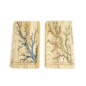 Nouveau shisha résistant à la chaleur verre base narguilé saveur conseil fumée plâtre planche de bois shisha <span class=keywords><strong>plaque</strong></span> de base en bois - Product Image 6