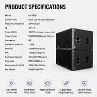 LA-SB28 18" X 2 1600W RMS 4 Ohm Enceinte Line Array Durable Écologique pour Concerts en Extérieur et Performances Scéniques Audio Professionnel