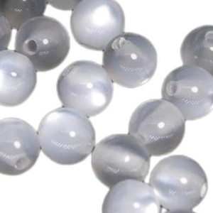 Yiwu Resin Imitation Cat's Eye <b>Beads</b> White Round Straight Hole DIY Jewelry Accessories For Bracelet Necklace Craft - Product Image 5