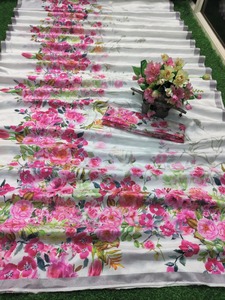 Sari de impresión Digital de seda blanca de calidad superior, nuevo diseño clásico, Ropa Étnica india tradicional para adultos, vestido - Product Image 5