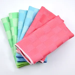 2024 good quality Microfiber Kitchen Cleaning Cloth For Stainless Steel Appliances Wine Glass Fish Scale Towel