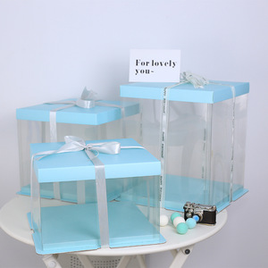Bestyle กล่องของขวัญเค้กพลาสติกใสพร้อมริบบิ้นสำหรับวันเกิดดีไซน์ตามสั่ง - Product Image 4
