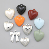 DIY 3D UV coeur multicolore porte-clés pendentif sac accessoires fabriqués à partir de plastique acrylique et perles bijoux kit de bricolage