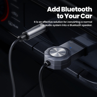 Toocki nouvelle voiture stéréo AUX pour 5.4 adaptateur sans fil universel en alliage d'aluminium câble élastique en TPU pour haut-parleur de voiture