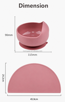 MoMoPaw Tapis antidérapant double pour gamelles de chien en silicone, durable, pour l'alimentation et l'eau des animaux, avec ventouse
