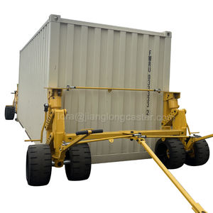 Behälter rollen können ohne Gabelstapler installiert werden. Gummi räder für Sandy Oberflächen. Hydraulische Jack Container Rollen - Product Image 1