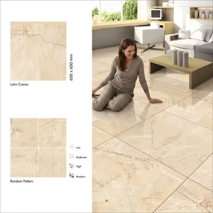 Azulejos de Porcelanato GVT con Aspecto de Mármol Lahn Marfil, 600x600 mm, Pulidos, Color Beige, para Pisos Interiores de Lujo - Product Image 6