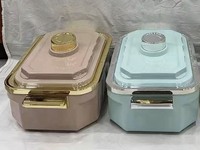 Plat à réchaud haut de gamme de 6 litres pour la restauration de mariages, en acier inoxydable avec finition dorée, fabricant chinois
