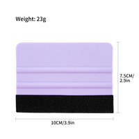 Spatules en PVC pour une application plus facile du vinyle avec bord en feutre - Pour le covering automobile, taille 4 pouces, options multicolores, échantillon gratuit disponible