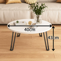 Table basse pliable, table à thé pour salon, table moderne simple, table à thé ronde, table d'angle