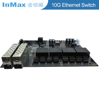 OEM L2 L3 10G concentrador de red Precio de temperatura integrado a bordo vlan 10 100 de 1000mbps industrial conmutador de red