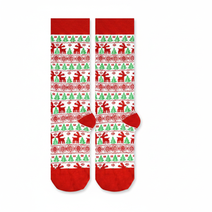 Nordic Pattern Classic Christmas Themed Unisex Ankle <b>Socks</b> Breathable for Daily Usage - Product Image 2