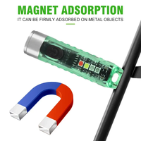 Mini Linterna LED Portátil Recargable con Llavero, Magnética, USB, Alta Potencia, Larga Distancia, para Camping y Actividades al Aire Libre